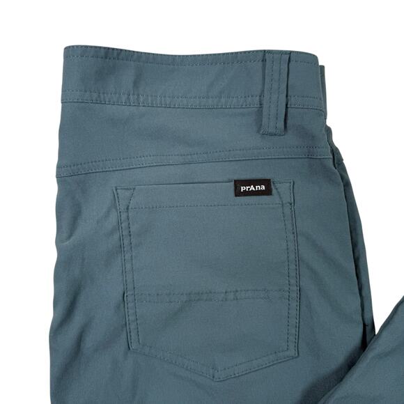 Prana Brion Mens 34x28 Blue Standard Fit Straight Leg Hiking Pants - Picture 2 of 14